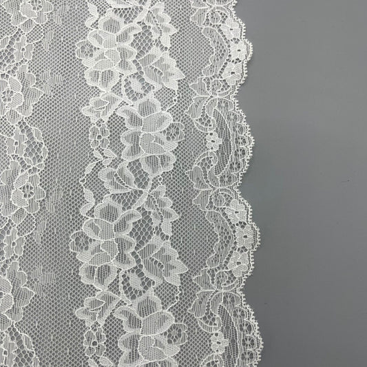 freedombeauty|23CM Nylon Elastic Lace Trim Wedding Dress, Lingerie Accessories DIY Handmade Lace Trim