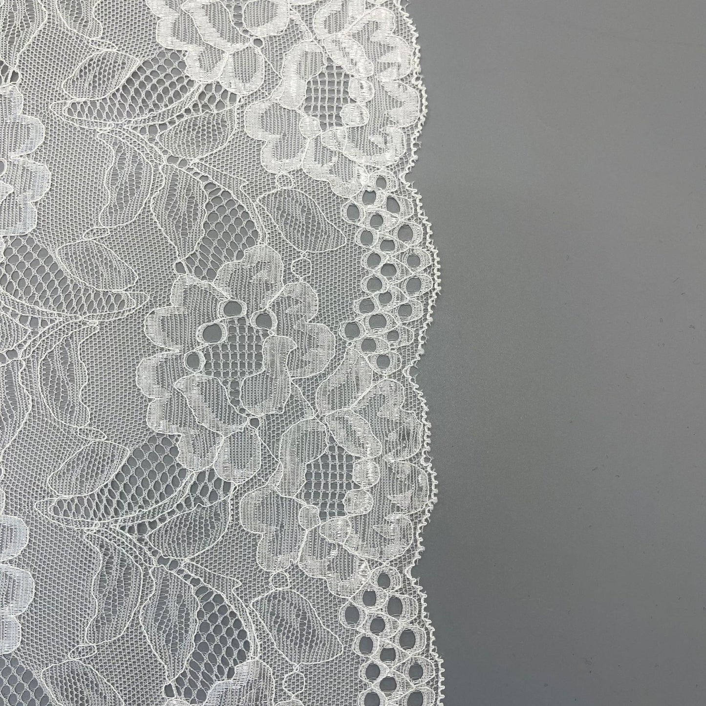 freedombeauty|18CM Hollow Lace Edge Nylon White Elastic Lace Trim Wedding Dress Accessories