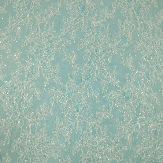 freedombeauty|Chiffon Sequin Lace Fabric Full Pattern Lace Fabric for Dresses Fashion Gowns Wedding Dresses Children's Decorations
