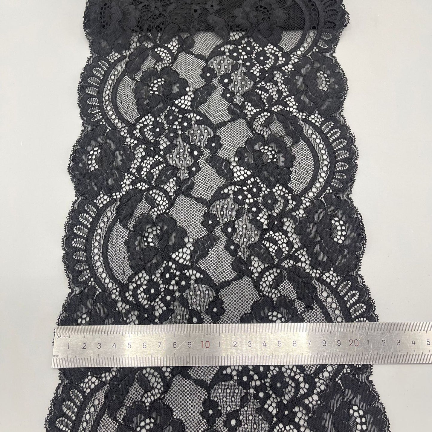 freedombeauty|22CM New Hollow Out Eyelash Lace Non-Elastic Mesh Fabric DIY Wedding Dress Clothing Lace Trim