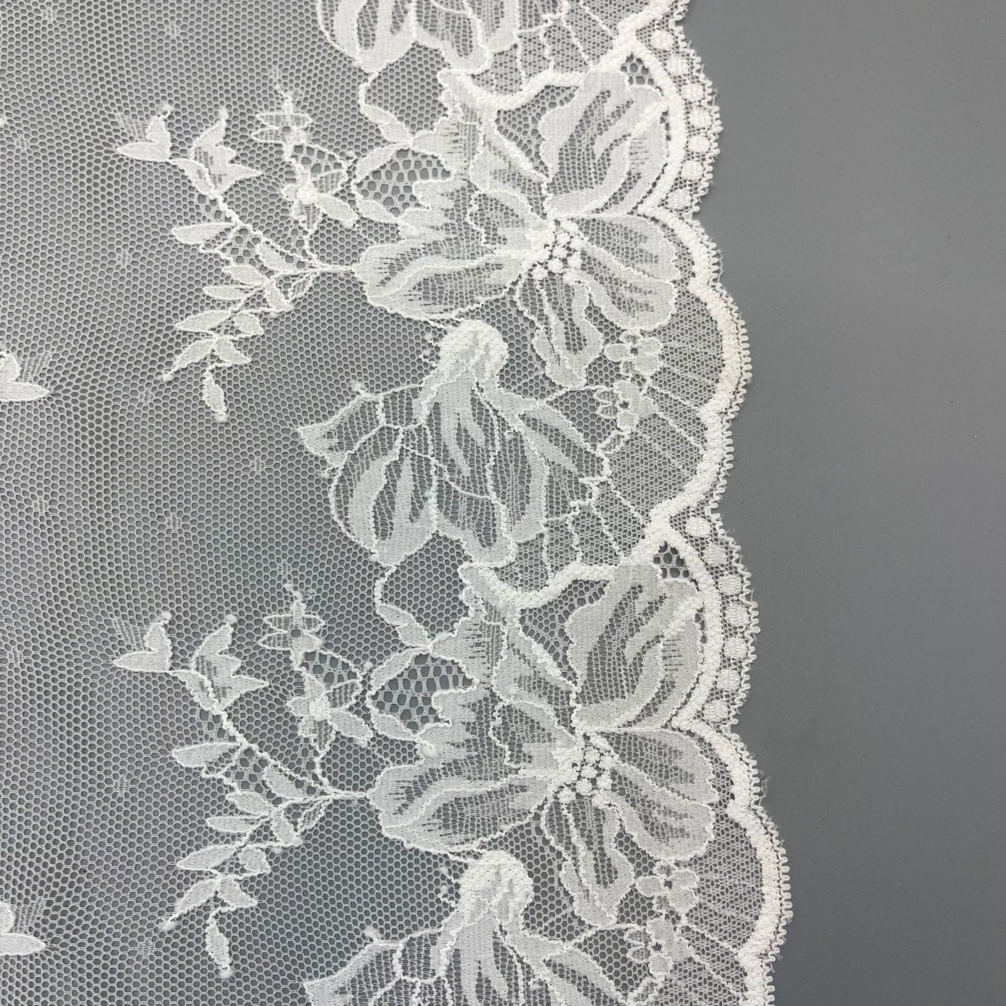 freedombeauty | 22CM Exquisite White Elastic Lace Trim Nylon Wedding Dress Hollow Design Accessories DIY Wedding Dress