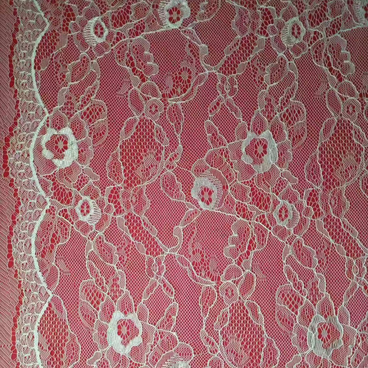 freedombeauty|Nylon Lace Trim Fabric Classic Skirt Top Decoration Non-Stretch Mesh Fashion Wedding Dress