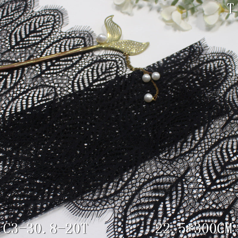 freedombeauty|Multicolor Full Ancient Style Leaf Non-Elastic Eyelash Lace 23cm Curtain Sofa Cushion Lace Trim Accessories