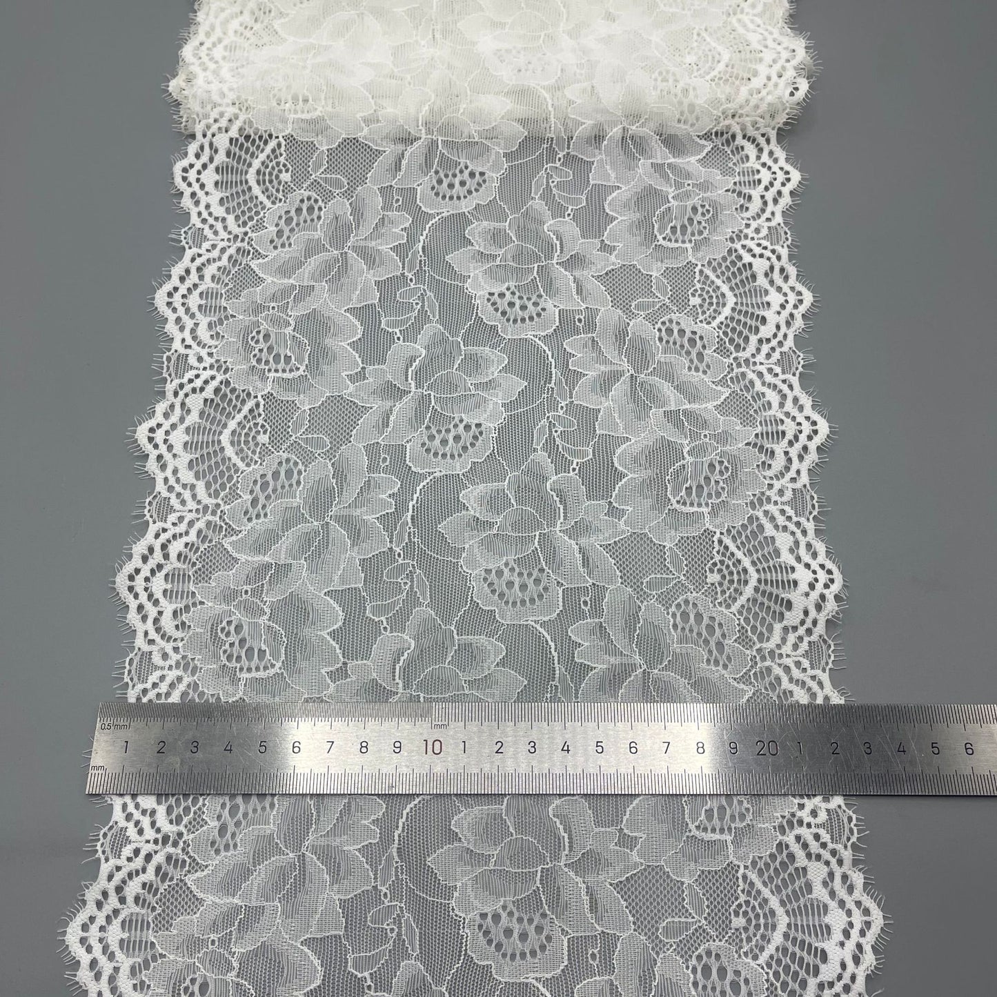 freedombeauty|22cm Elastic Eyelash French Water-Soluble Lace Trim Clothing Wedding Dress Accessories DIY Decoration