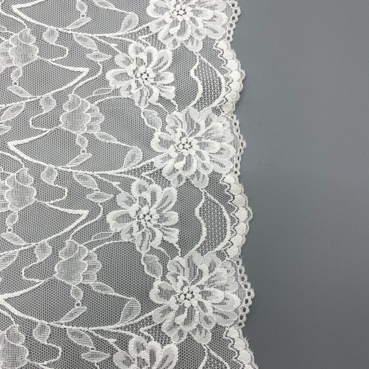 freedombeauty|22cm Exquisite White Nylon Elastic Lace Trim Wedding Dress Handmade Accessories Hollow Design Clothing Lace