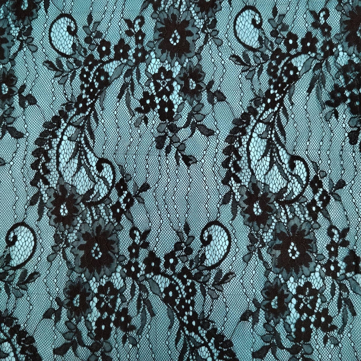 freedombeauty|Connected Phoenix Tail Flower Shape Full Nylon In Stock Lace Fabric Black and White Dress Gown Wedding Dress Eyelash Lace Fabric