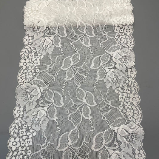 freedombeauty|23CM French Elastic Lace Trim Clothing Lingerie Wedding Dress Accessories DIY Decoration