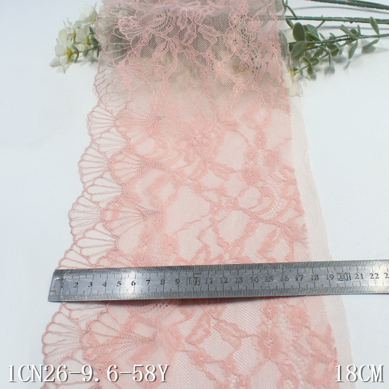 【1pack】-freedombeauty|Two-tone Double-layer Mesh Single-sided Ethnic Style Flower Embroidery Lace Trim Clothing Home Textile Lace Trim Accessories