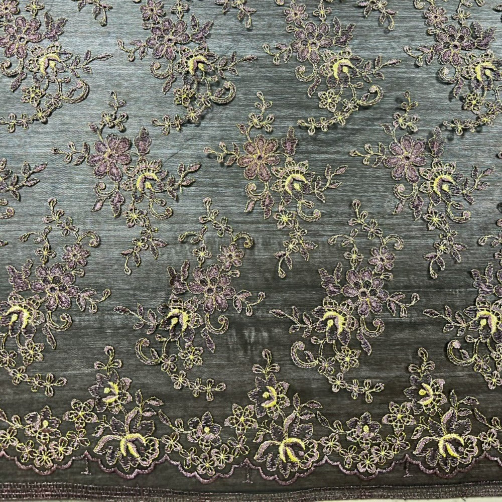 Freedombeauty | in Stock Vintage Lace Black Background Pink Gold Computer Embroidered Lace Clothing Accessories