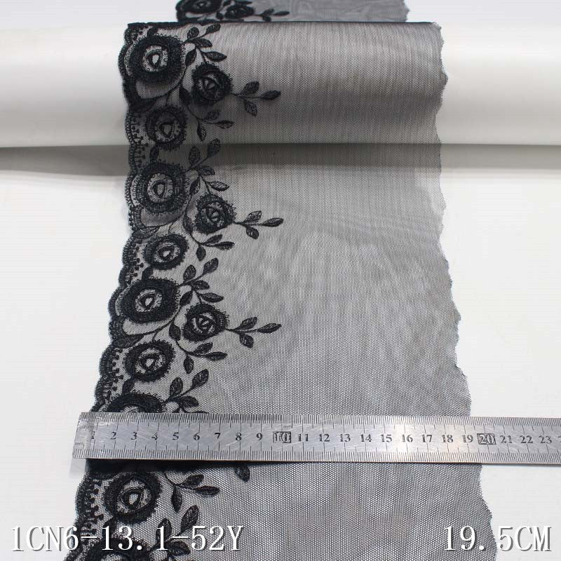 【1pack】-freedombeauty|Three-Color Mesh Polyester Ribbon Trumpet Flower Embroidery Trim Accessories Curtain Underwear Hair Accessories Trim