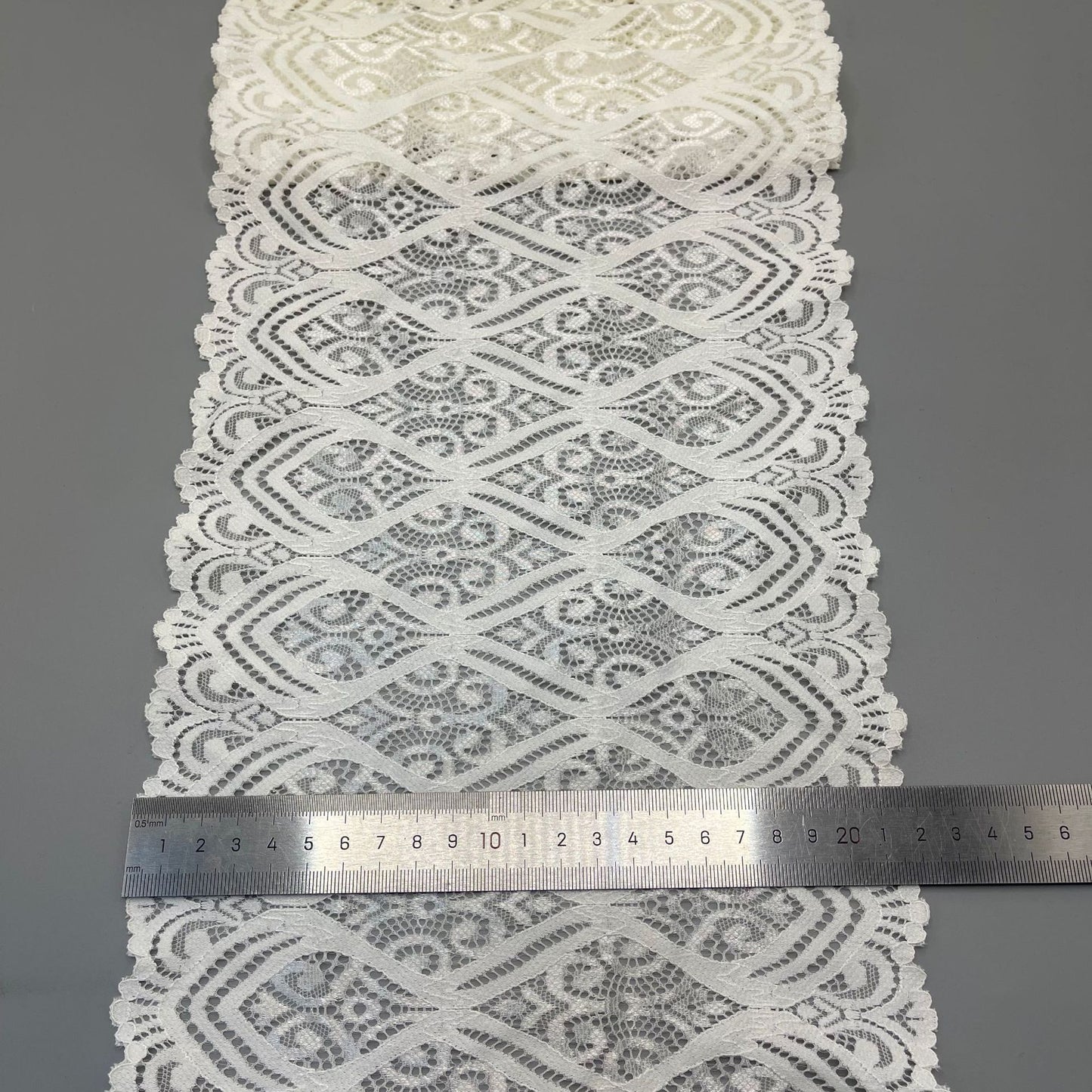 freedombeauty|21CM Elastic Lace Trim Nylon Lace Trim for Lingerie Skirt Hem, Accessories Decoration Parts