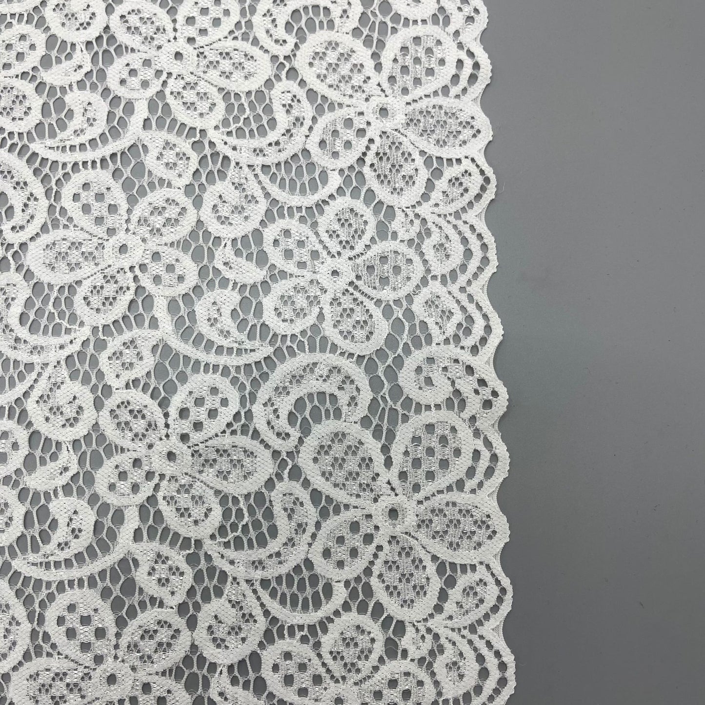 freedombeauty|20CM Lingerie Hollow Lace Nylon White Elastic Lace Trim Wedding Dress Accessories Design