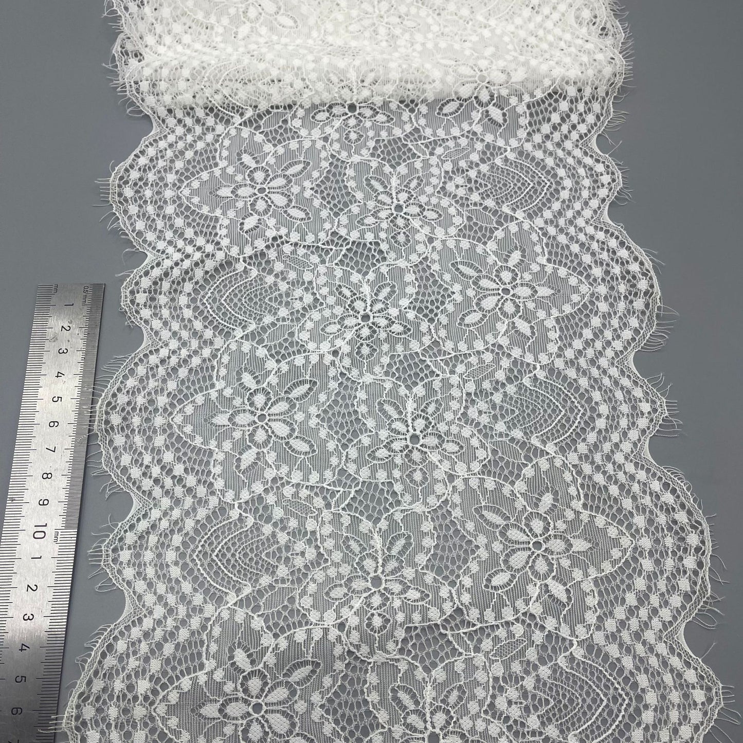 freedombeauty|22cm Elastic Eyelash High-end French Lace Trim Clothing Lingerie Wedding Dress Accessories DIY