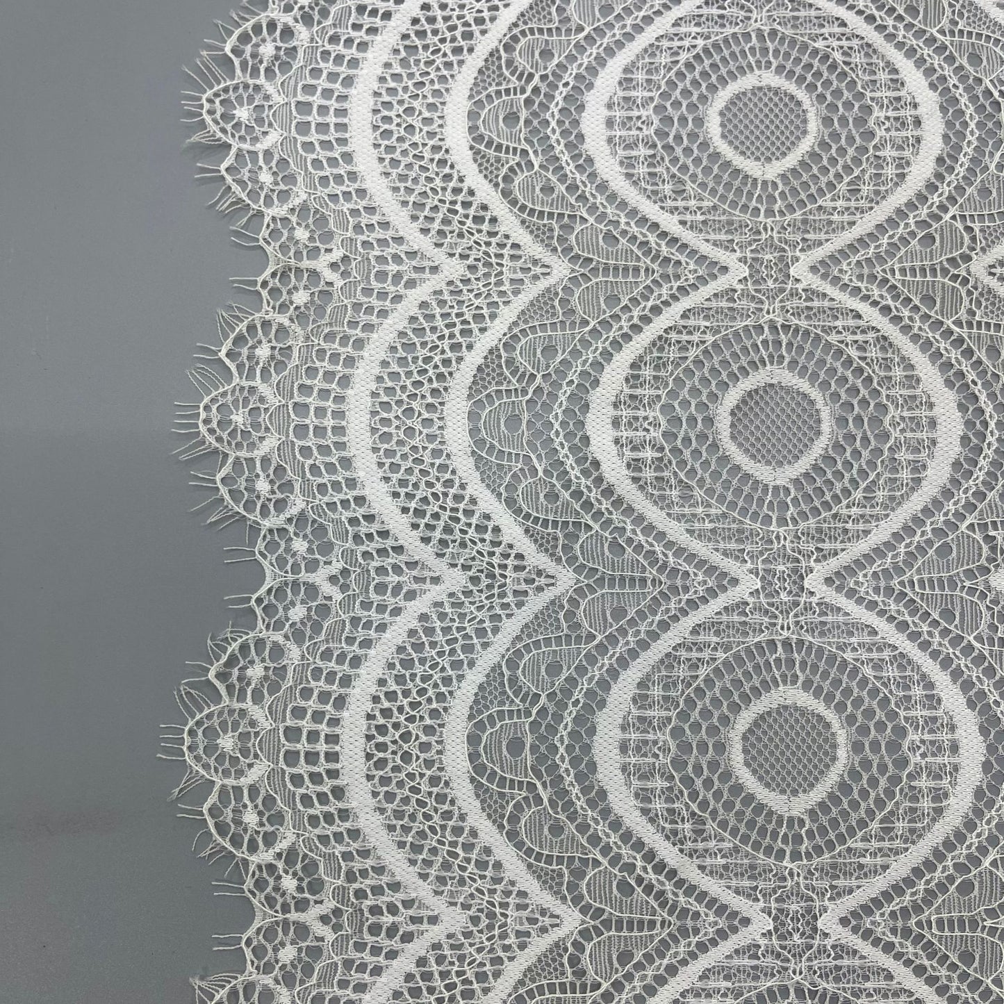 freedombeauty|23CM Elastic Eyelash Lace Large Edge Rose Shape Elastic Edge Dense Wedding Dress Accessories