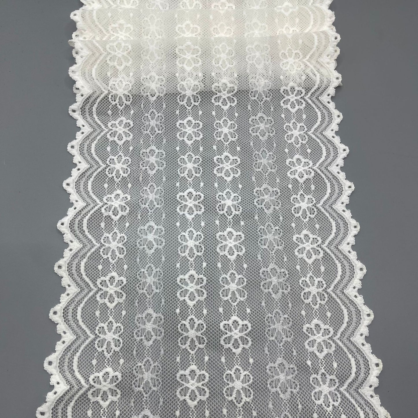 freedombeauty|20CM Nylon High Elastic Hollow Lace Fabric DIY Wedding Dress Trim Clothing Overlock, Home Textile, Curtain