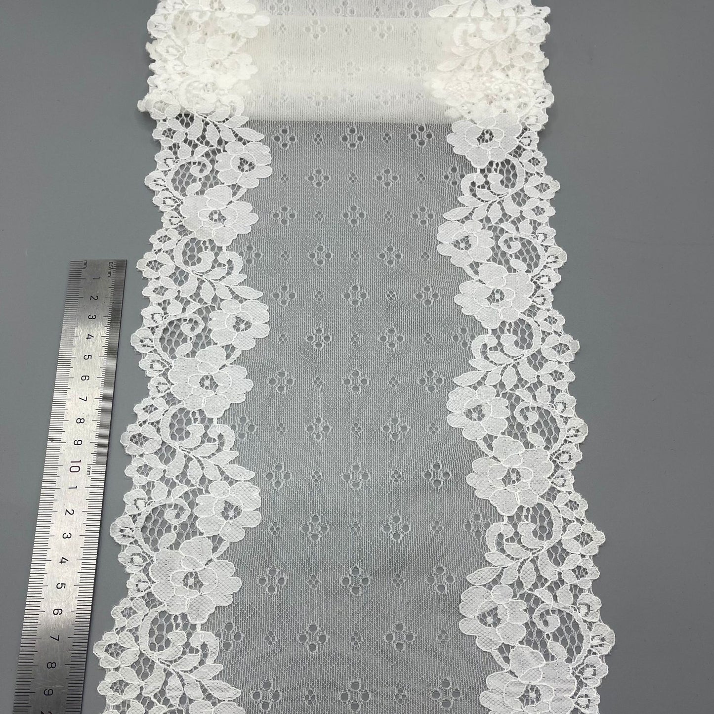 freedombeauty|20CM Soft Nylon Spandex Black and White Sock Decoration Elastic Lace Trim