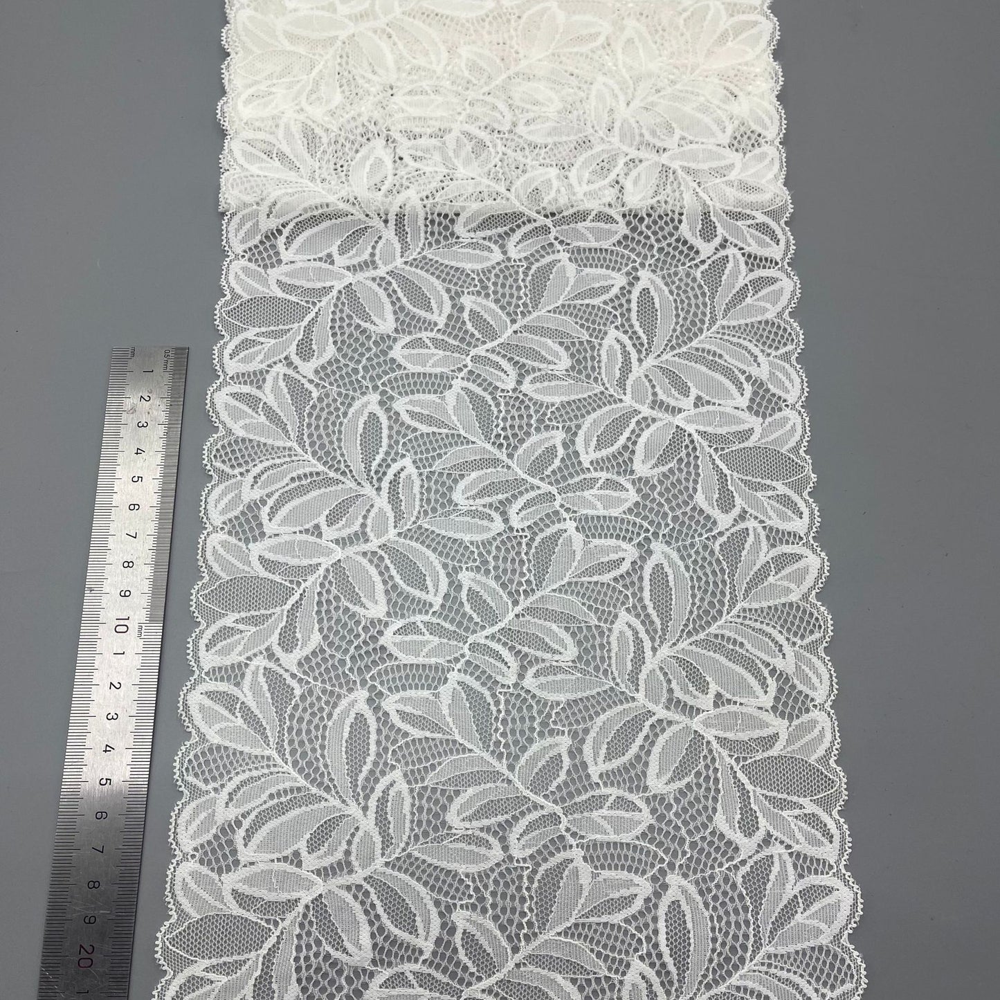 freedombeauty|21CM Elastic Lace Trim Nylon High Stretch Hollow Fabric DIY Wedding Dress Clothing Overlock