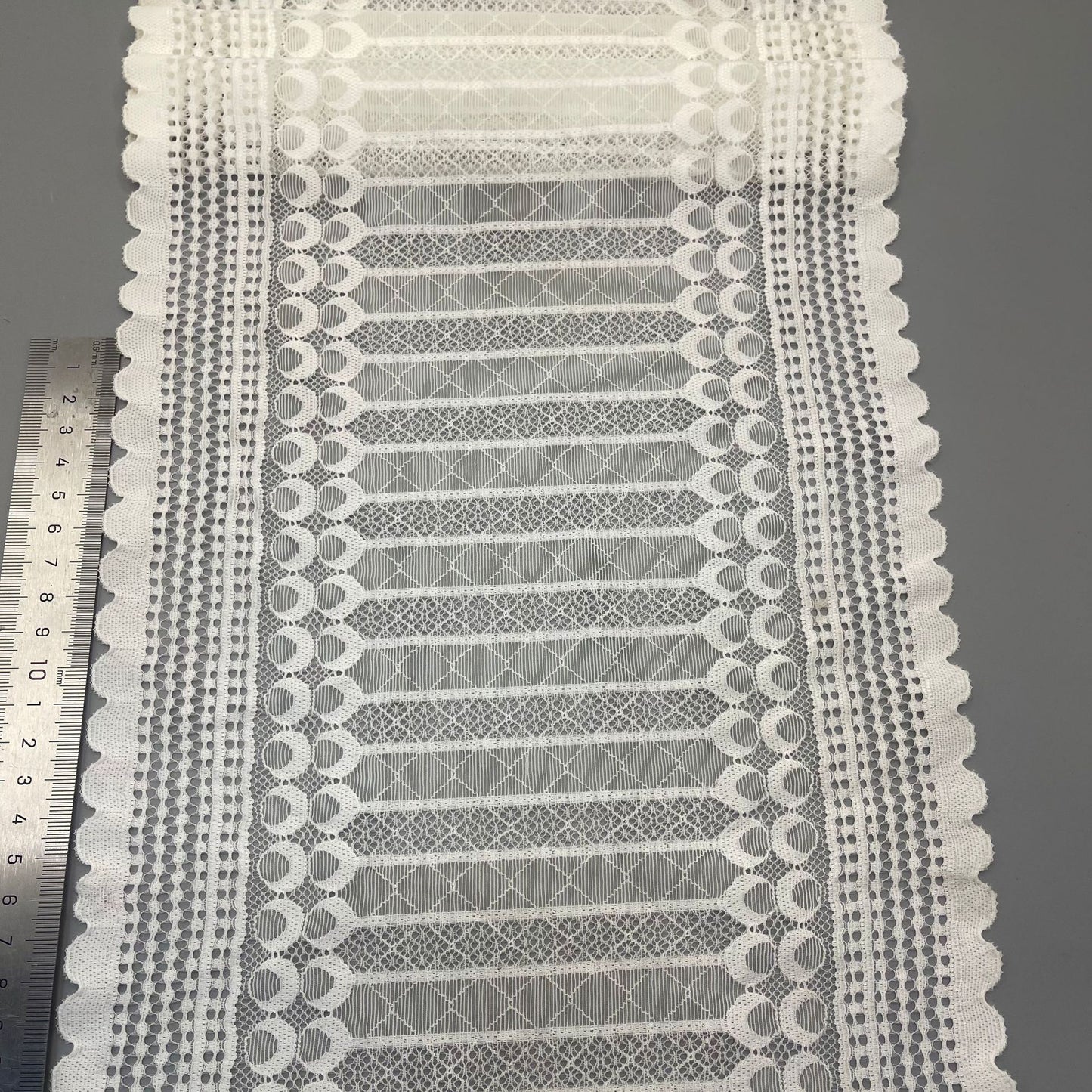 freedombeauty|24cm White Handmade Wedding Dress Lace Hollow Elastic Lace Nylon Clothing Accessories Lace