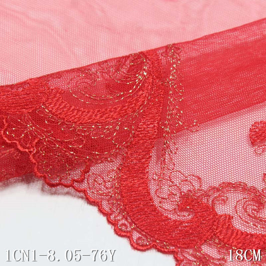 【1pack】-freedombeauty|Three-Color Gold Thread Polyester Embroidery Trim Accessories for Curtains and Clothing Decoration Textile Accessories