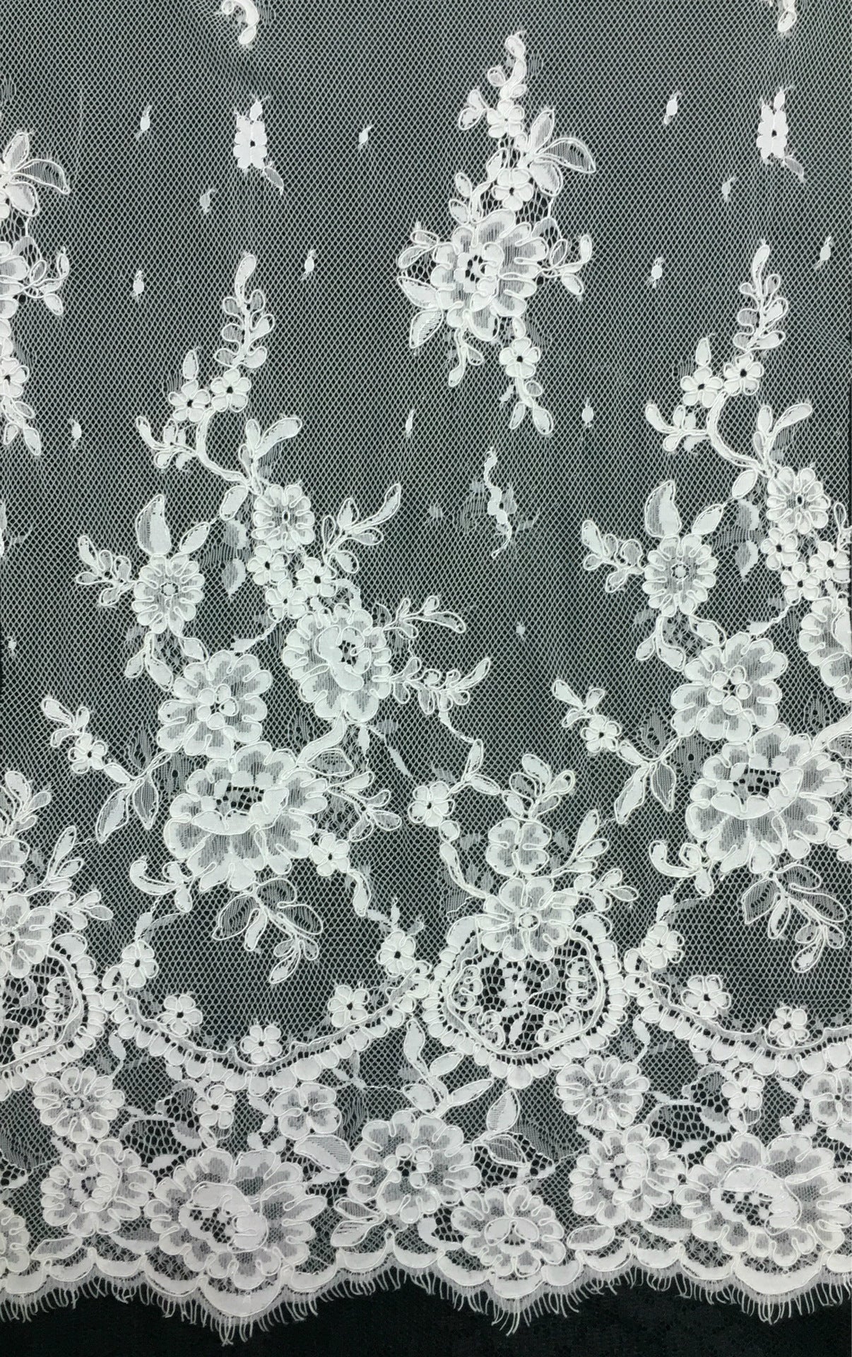 Freedombeauty | Direct Supply Car Bone Lace Veil Skirt Lace Accessories Three-Dimensional Bone Lace Fabric Wedding Dress Fabric