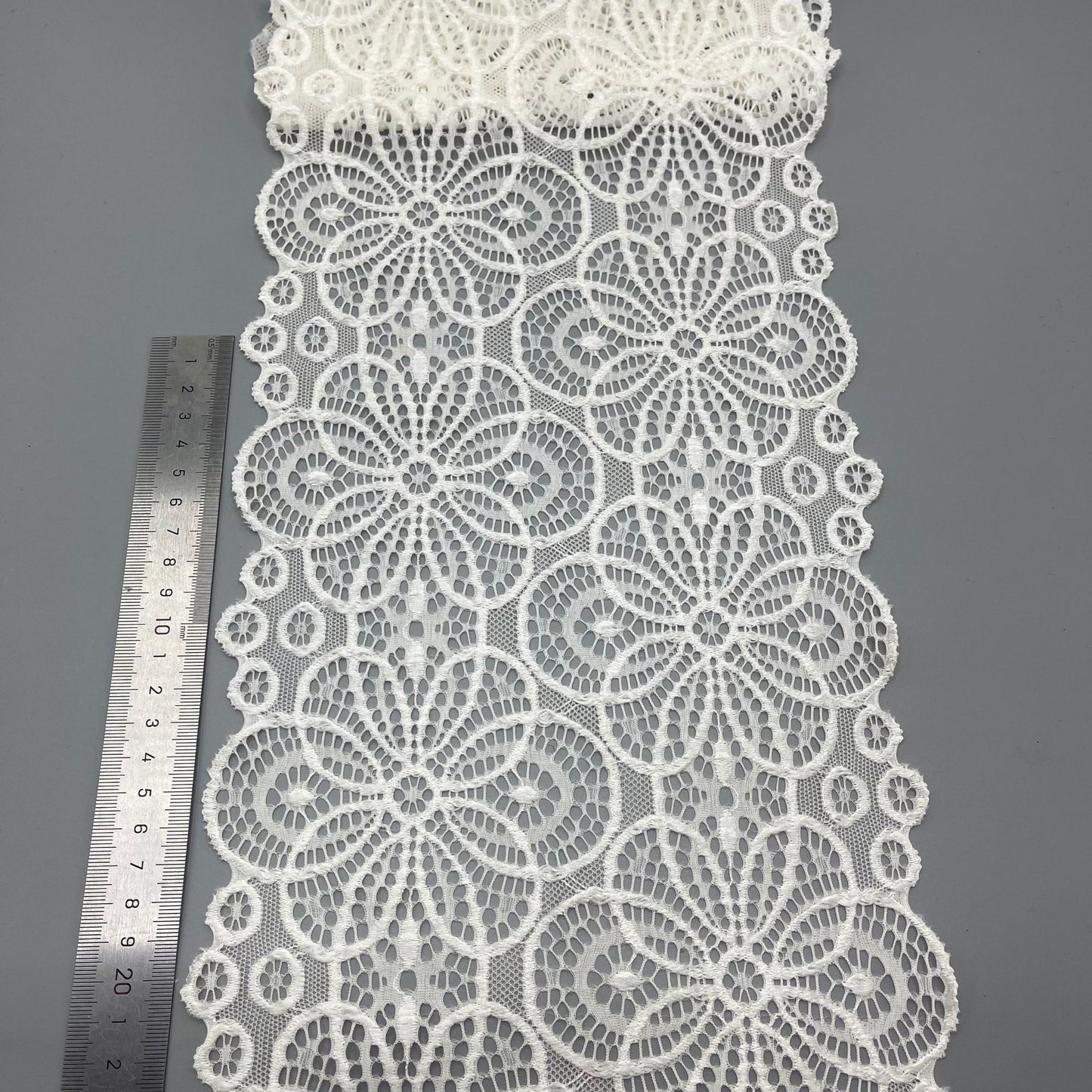 freedombeauty|21cm Lace Wedding Dress Accessories Nylon Lace Trim Hollow Handmade Materials DIY Custom Lace