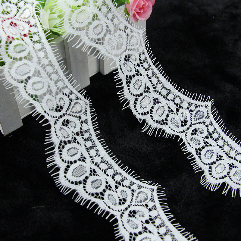 FREEDOMBEAUTY | Lace eyelash lace accessories 5.5cm wide lace fabric, lace lace factory, wedding dress fabric