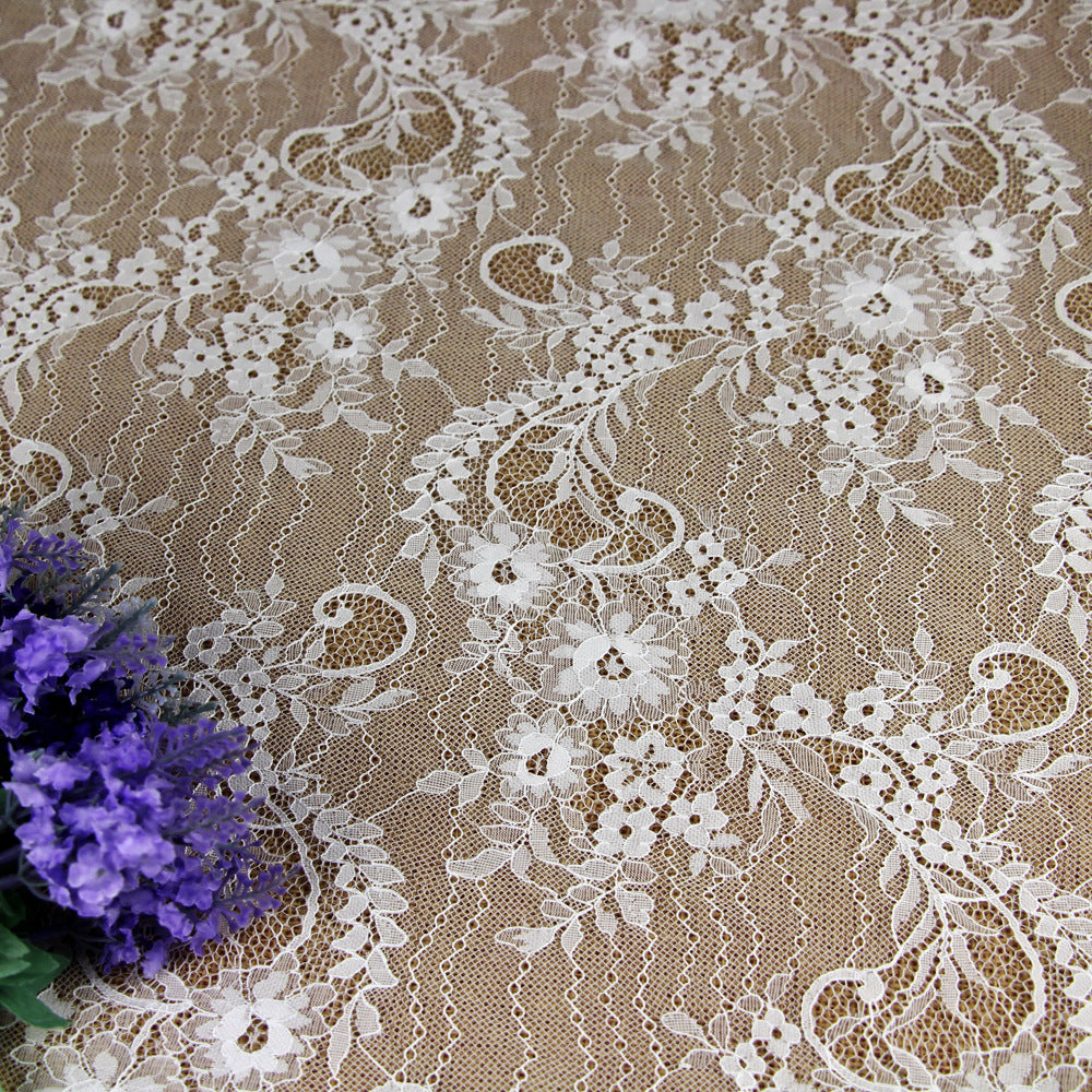 FREEDOMBEAUTY | Factory direct sales of wedding accessories, hot-selling nylon fashion wedding lace fabric, dress eyelashes lace