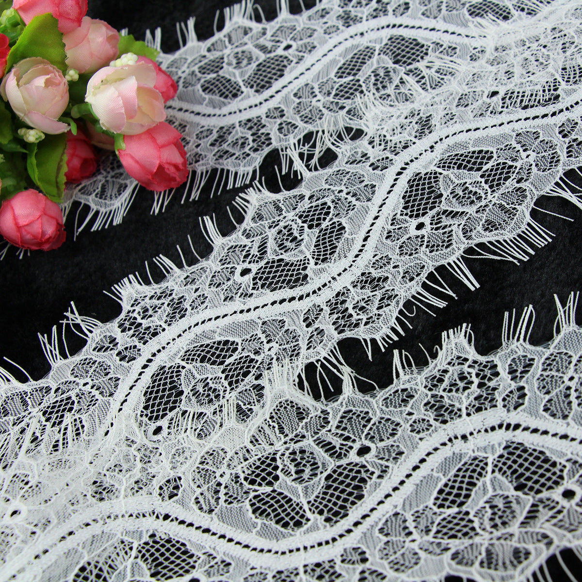 FREEDOMBEAUTY | 8.5cm wide non-elastic eyelash lace, clothing accessories lace, dress lace, eyelash small edge