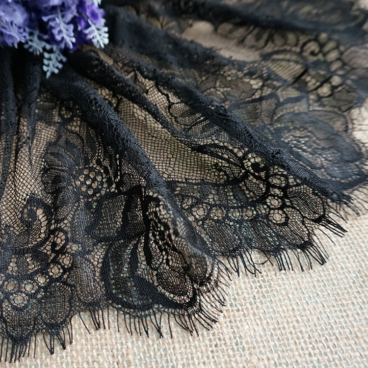 FREEDOMBEAUTY | 27cm bilateral wavy nylon silk eyelash lace, fashionable hollow children's clothing decorative dress accessories