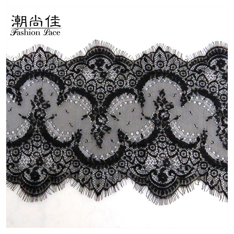 FREEDOMBEAUTY | Eyelash lace wholesale 24.5cm wave hollow lace, clothing accessories lace wholesale
