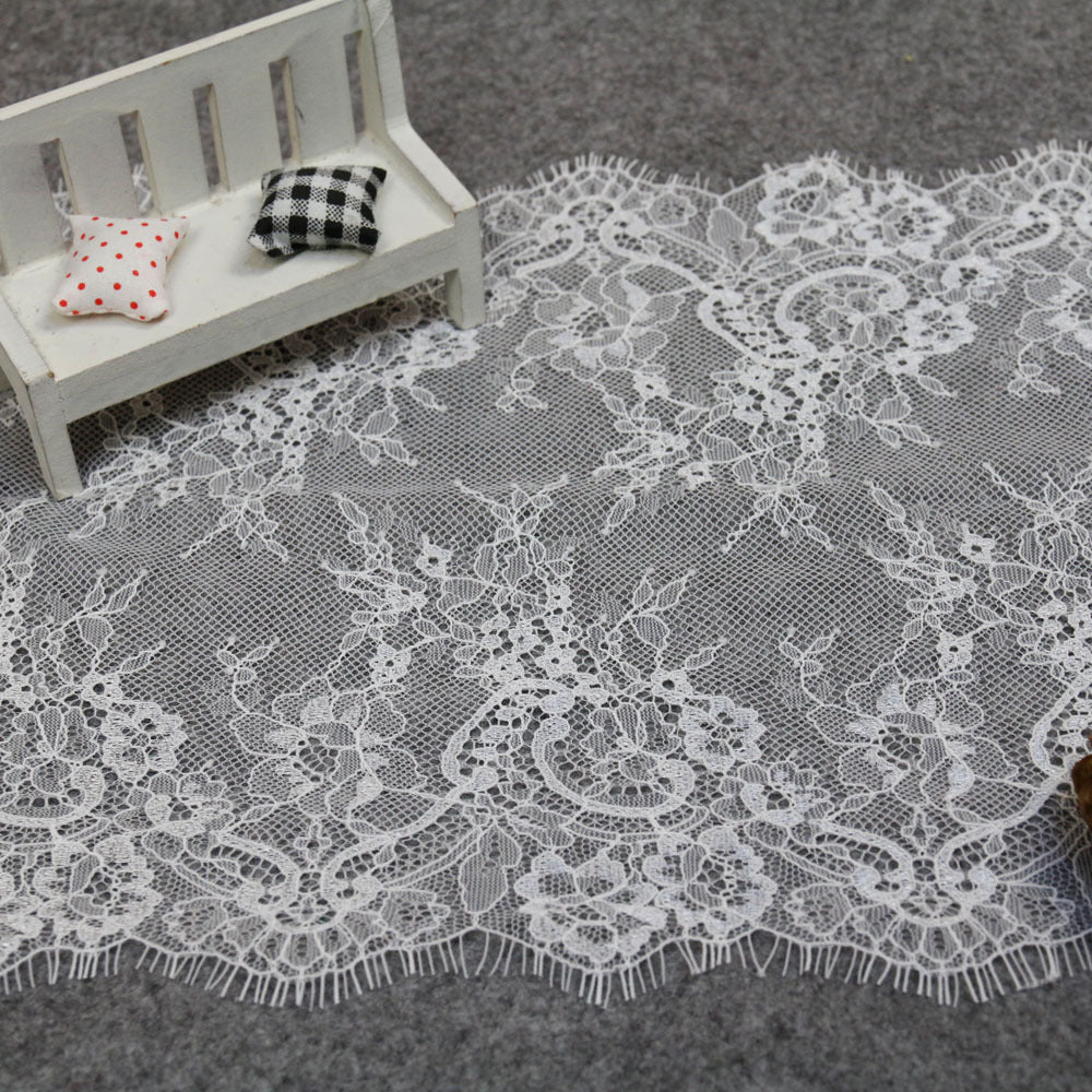 FREEDOMBEAUTY | Fashion hot-selling eyelash lace, women's dress lace splicing accessories, hollow positioning lace