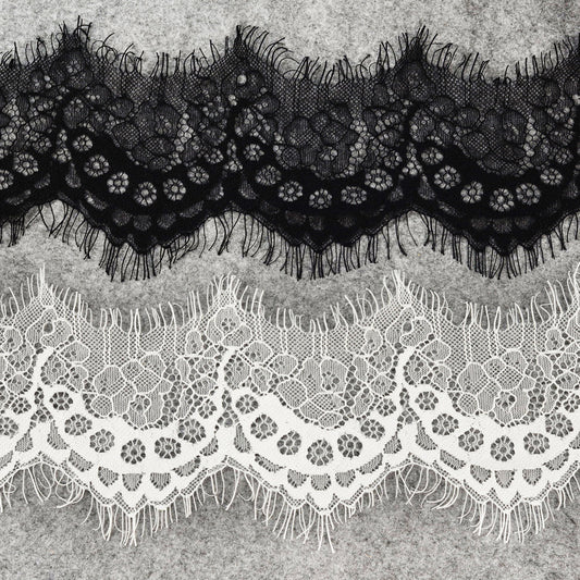 FREEDOMBEAUTY | Wave eyelash edge lace 10cm wide clothing sleeve edge lace lace underwear hollow eyelash lace flower