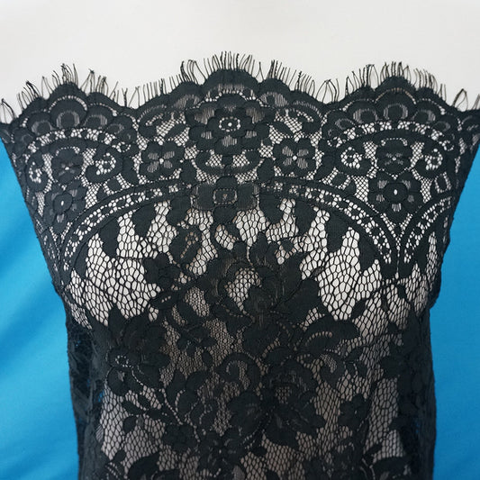 FREEDOMBEAUTY | Width 150x150cm lace, factory direct sales brocade cotton eyelash lace, clothing warp knitted lace accessories