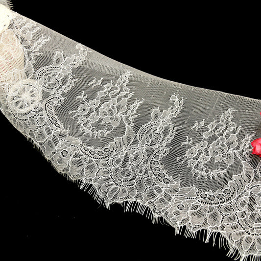 FREEDOMBEAUTY | Unilateral eyelash lace, environmentally friendly European and American fashion lace, dyeable fixed color lace 22cm wide