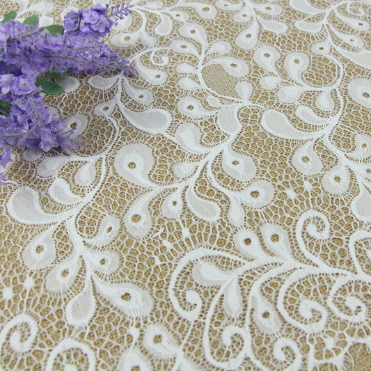 FREEDOMBEAUTY | 150cm full eyelash lace, lace fabric, nylon lace, collar lace wedding lace fabric