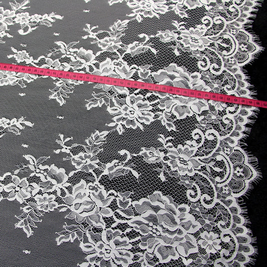 FREEDOMBEAUTY | Rose Flower Ivy Wedding Dress Clothing Lace Fabric 1.5m Wide Nylon Quality Fashion Wedding Fabric