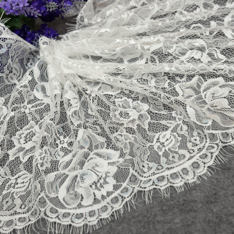 FREEDOMBEAUTY | 30cm eyelash lace, eyelash lace lace fabric, knitted lace underwear, eyelash lace lace
