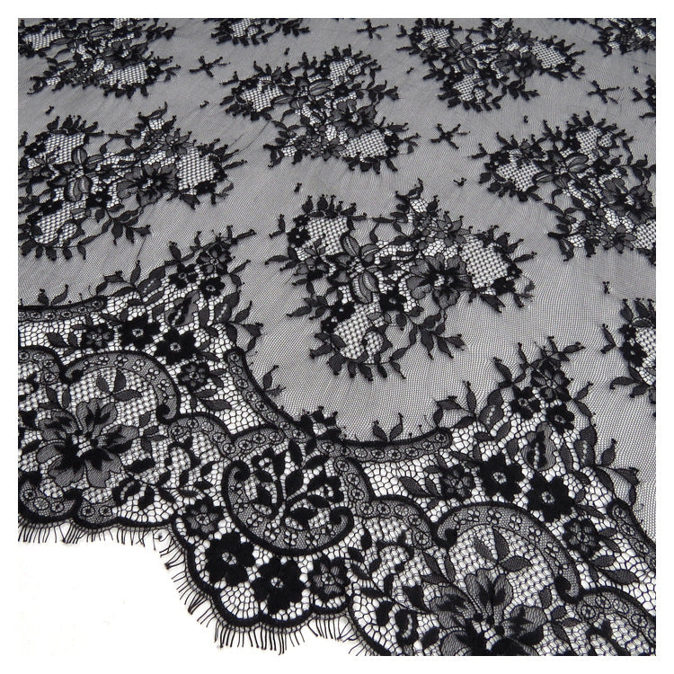 FREEDOMBEAUTY | Full autumn peony pattern eyelash women's pajamas lace, new popular nylon lace dress lace