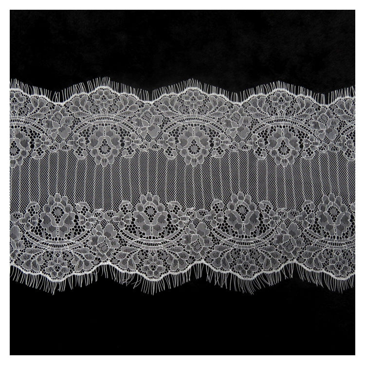 FREEDOMBEAUTY | 22cm small flower striped bubble wired eyelash lace, lace dress accessories women's underwear lace