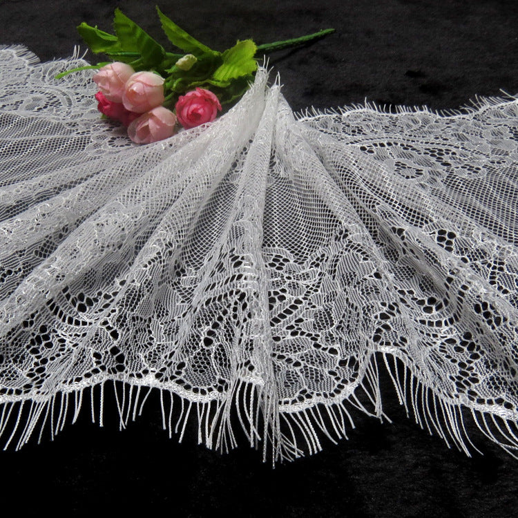 FREEDOMBEAUTY | 22cm small flower striped bubble wired eyelash lace, lace dress accessories women's underwear lace