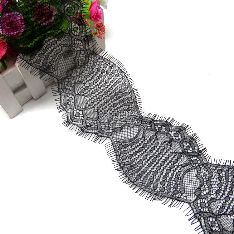 FREEDOMBEAUTY | Hot-selling 9.5cm scallop lace fabric, new marine style women's underwear eyelash lace