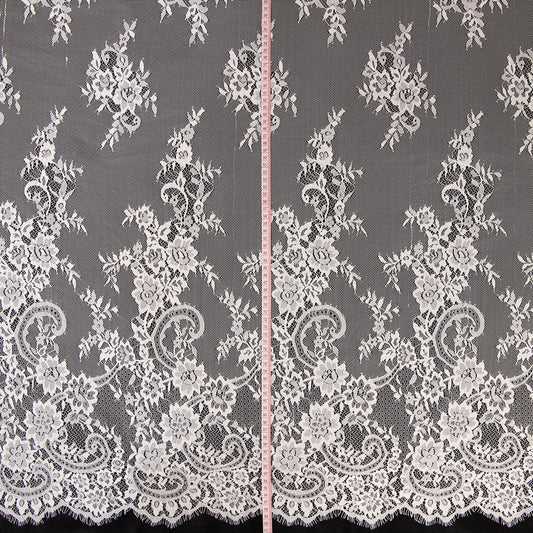FREEDOMBEAUTY | Full eyelash lace, hot-selling nylon dress lace lace, collar lace wedding dress lace fabric