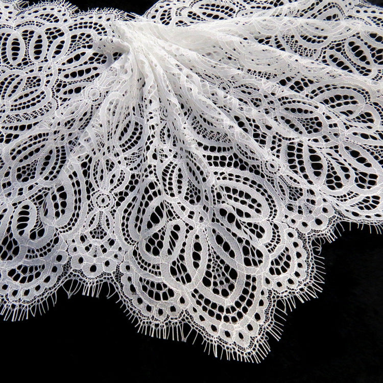 FREEDOMBEAUTY | New strand wavy edge lace 25cm non-elastic lace fabric, fashion dress lace