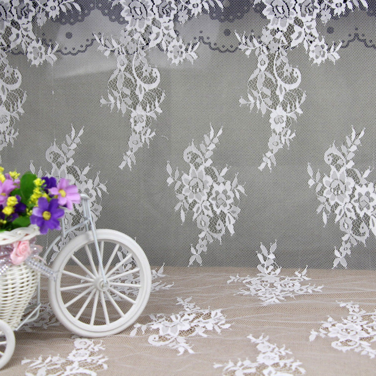 FREEDOMBEAUTY | Full eyelash lace, hot-selling nylon dress lace lace, collar lace wedding dress lace fabric