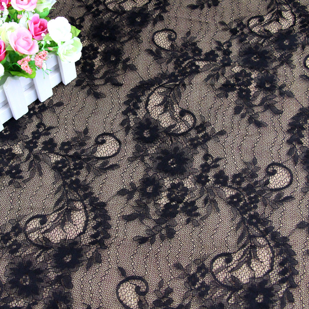 FREEDOMBEAUTY | Factory direct sales of wedding accessories, hot-selling nylon fashion wedding lace fabric, dress eyelashes lace