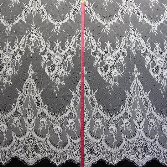 FREEDOMBEAUTY | Spot Rectangle 150 * 300cm Garment Embroidered Lace, Stacked Wave Wedding Country Tablecloth Lace Fabric