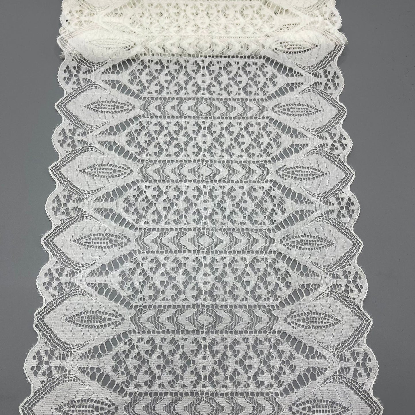 freedombeauty|21CM High-end White Stretch Hollow Lace Nylon Lace Wedding Dress Making Accessories Lace Trim