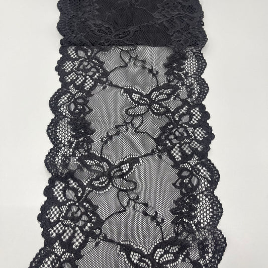 freedombeauty|17cm Elastic White Handmade Wedding Dress Lace Hollow Lace Nylon Garment Accessories Custom Lace