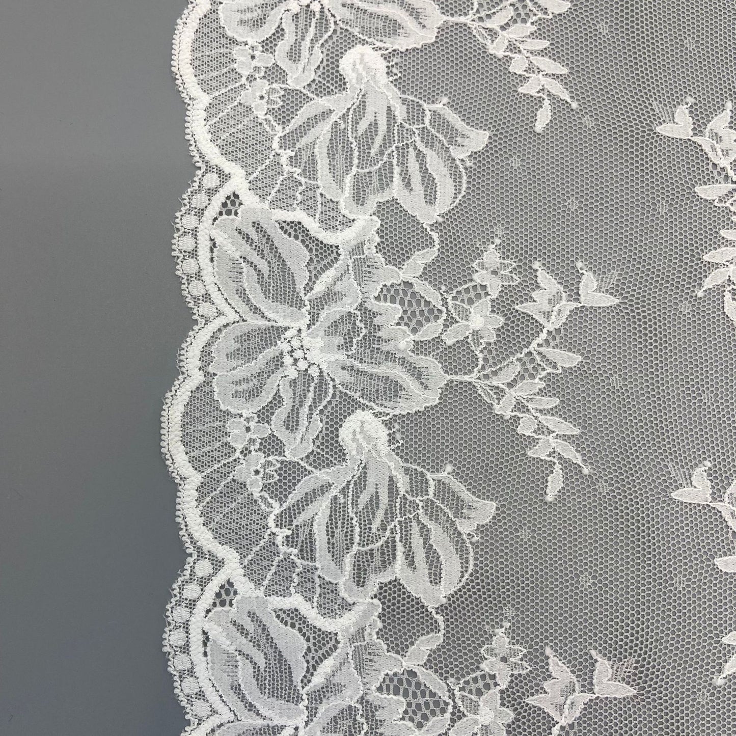 freedombeauty | 22CM Exquisite White Elastic Lace Trim Nylon Wedding Dress Hollow Design Accessories DIY Wedding Dress