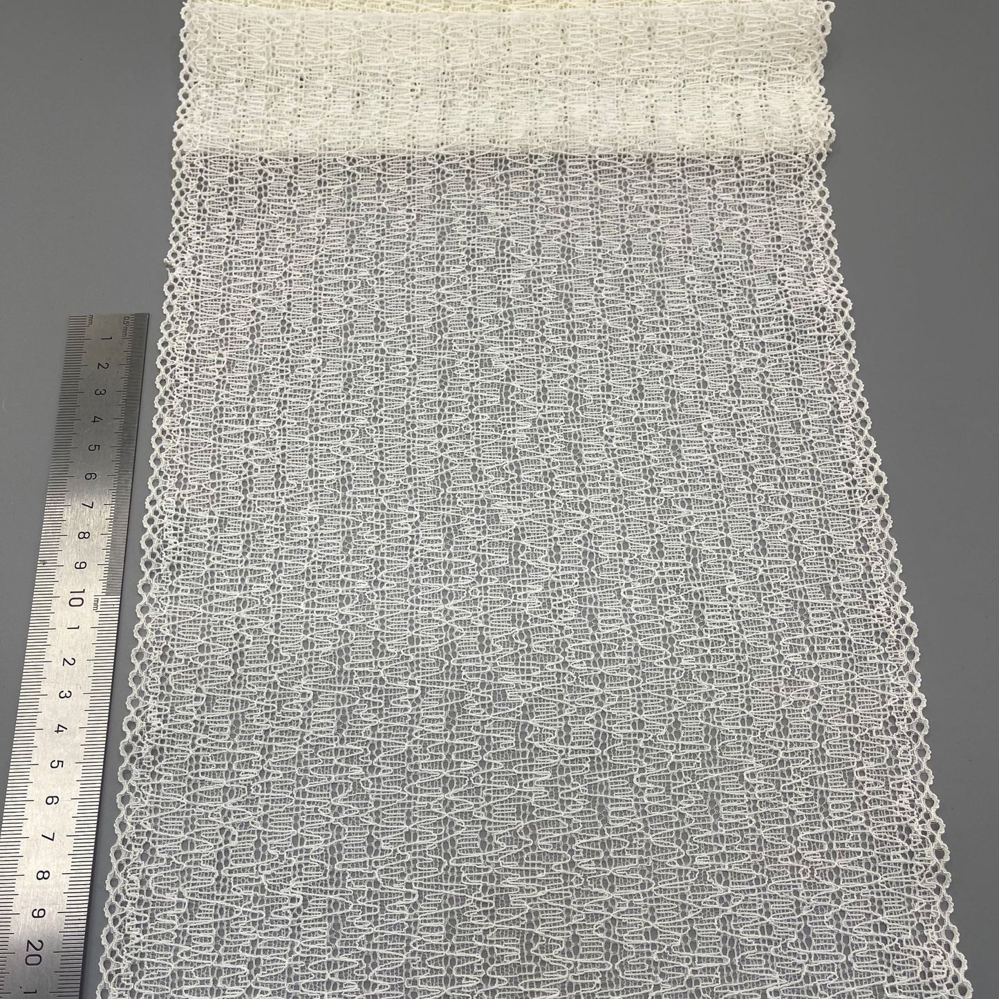 freedombeauty|23CM Handmade Wedding Dress Accessories Nylon White Elastic Hollow Lace Trim High-end